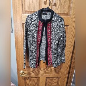 Vintage Icewear Sweater Women's L Cardigan Floral Fair Isle Knit Pure Wool
